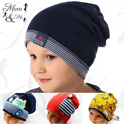 Kids Boys Hat Toddler Cap Spring Beanie Cotton Pull On Hat  • £4.99