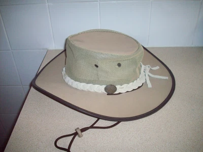 £8 • Buy Barmah Canvas Drover Mesh Australia Outback Style Hat  Size 21  Inner Rim  (New)
