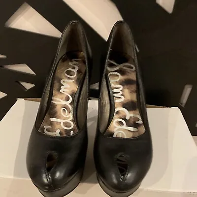 Sam Edelman Black Peep Toe Heels.  US 5M/UK 2 • £15
