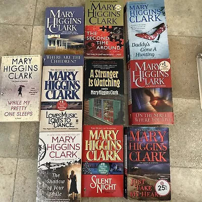 Lot Of 10 Mary Higgins Clark Suspense Mass Market Paperback Books Random MIX • $8