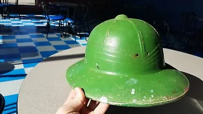 Vintage Pith Helmet Safari Style Hard Hat John Deere / Oliver Tractor Green • $17.99