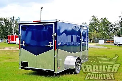 NEW 2024 6 X 12 Custom ATP V- Nose Enclosed Motorcycle Cargo Trailer W/ Ramp • $5750