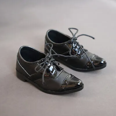 1/4 BJD Shoes MSD Black Leather Shoes Supper Dollfie MID LUTS AOD DOD DZ AF SOOM • $13.59