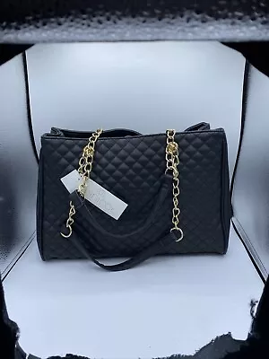 NWT  Minicci Quilted Braided Trim Bag In Black • $14.94