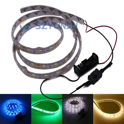 Switch Battery Powered LED Strip DC12V 5050 Flexible Led Strip I65 Waterproof • £4.27