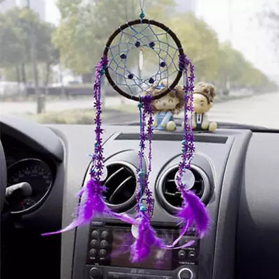 Dream Catcher Purple Circular Wall Home Car Decor Lovely • £6.74