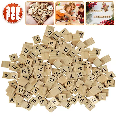 $7.48 • Buy 300X Wooden Scrabble Tiles Colorful Letters Numbers For Crafts Wood Alphabet Toy