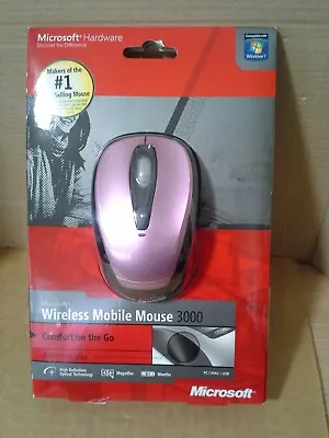 Microsoft Wireless Mobile Mouse 3000 Purple/BLK W/USB Receiver. New Sealed • $20