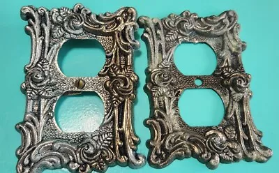 [2] Vintage AmerTac Rose Brass Plate Outlet Wall Cover Faded Finish 1967 • $14.47