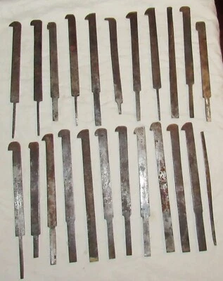 23 Antique / Vintage Plough Plane Cutting Irons Old Tools Woodworking • £4.20