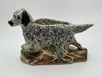 Hard To Find 1959 McCoy Pottery Ceramic Hunting Bird Dog Dalmatian Planter Vase • $69.90