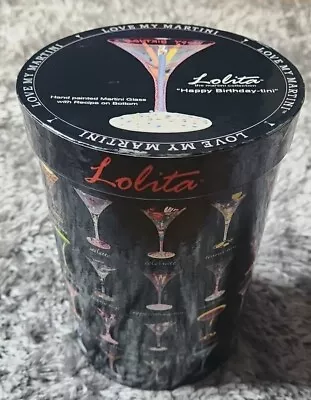 'Love My Martini' Lolita Hand Painted Martini Glass 'Happy Birthday-tini' New • £9.99