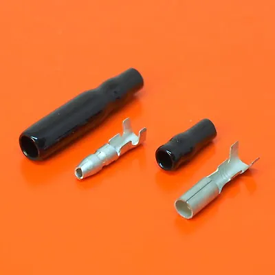 £1.80 • Buy Quality Lucas Style 3.9mm Tin Bullet Connectors Motorcycle Wiring & Black Covers