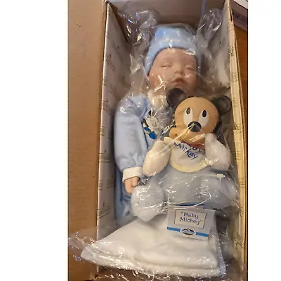 New Disney PORCELAIN BABY Doll Set-Ashton Drake-Mickey MOUSE  • $60