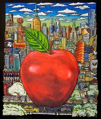£3.99 • Buy New York Big Apple Poster A4,a3,a2,a1,a0 /canvas Framed  Finished Art Home Decor
