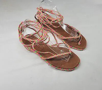 Vicenza Women's Ankle/Calf Wrap Casual Flat Sandals Size 8 Multicolor • $30