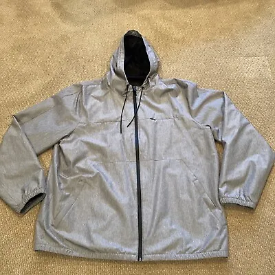 Marc Anthony Luxury Full Zip Polyester Gray  Windbreaker Jacket Men’s Size 2XL • $17.50