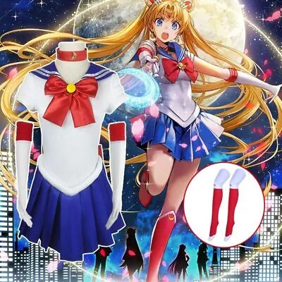Sailor Moon Tsukino Usagi Cosplay Costume Uniform Party Dress Halloween Outfit • $88.85