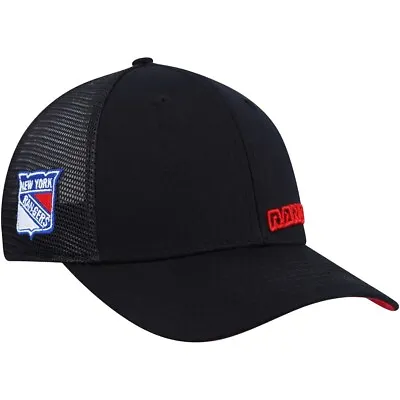 New York Rangers Black Mesh Hat Mvp Authentic Nhl Hockey Team Adjustable New Cap • $23.99