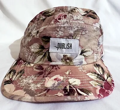 Publish 5 Panel Hat Floral Pink Multicolor Adjustable Hat • $12.99