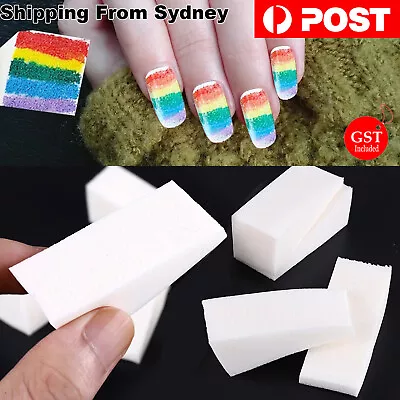 10/50Pcs Nail Art Sponge Stamp Stamping Transfer Polish DIY Manicure Tool Kits A • $2