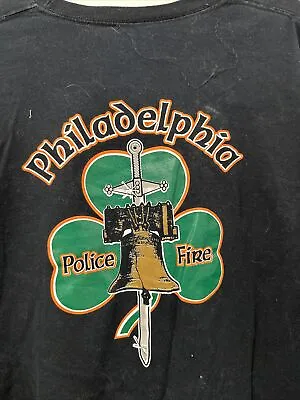 $35 • Buy Vintage Philadelphia Pipes & Drums Firefighters Police T-shirt, RARE