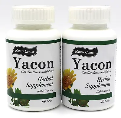 2 Yacon 500 Mg 100% Natural (100 Capsules/bottle ) • $30.99