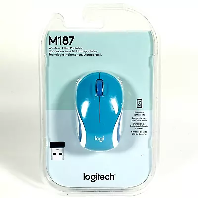 Logitech Wireless Mini Mouse Portable 1000 DPI Optical 3-Button USB Portable • $8.95