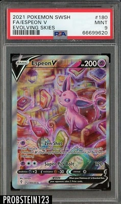 $0.99 • Buy 2021 Pokemon SWSH Evolving Skies #180 FA Espeon V PSA 9 MINT