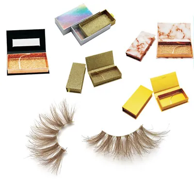 3D Mink Hair Handmade Colour Thick Long Fluffy Cross False Eyelashes Re-use X20 • £3.49