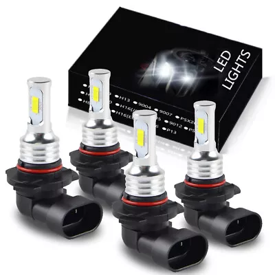 9006 9005 LED Headlight Kit Combo Bulbs8000K High Low BEAM Super White Bright A+ • $24.99