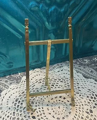 Vintage Mid Century Style Brass Adjustable Easel -Picture Stand • $25