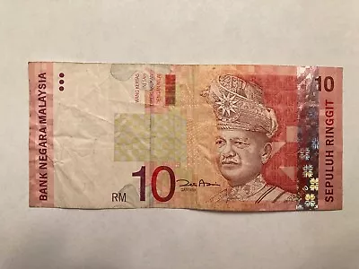 🇲🇾 Malaysia 10 Ringgit 2001 Currency Banknote • $4.99