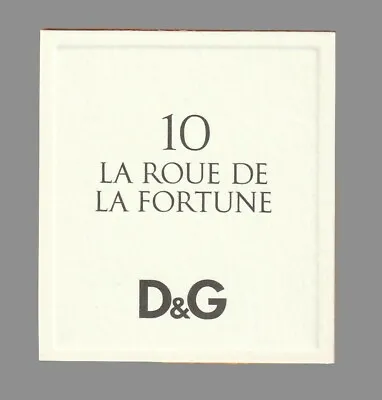 Dolce & Gabbana Advertising Card - 10 Wheel Of Fortune  • £2.36