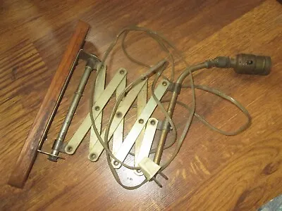Vintage 1930s Scissor Industrial Accordion Folding Wall Lamp MCM Works! • $98