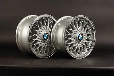 BMW Genuine E30 M3 BBS 15  EuroWeaves OEM Wheels New Caps E24 M6 E28 M5 E23 E32 • $3300