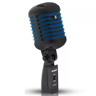 5Core Classic Retro Die Cast Metal Vintage Style Dynamic Vocal Microphone⚫🔵 • $37.88