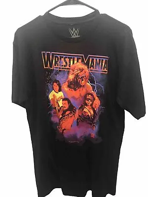 WWF WWE Wrestlemania Bret Hart Ultimate Warrior T Shirt Mens Size Small Black • $20.37