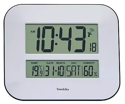 Jumbo LCD Radio Controlled MSF  Digital   Wall Clock ( UK &  Ireland  Version ) • £26.99