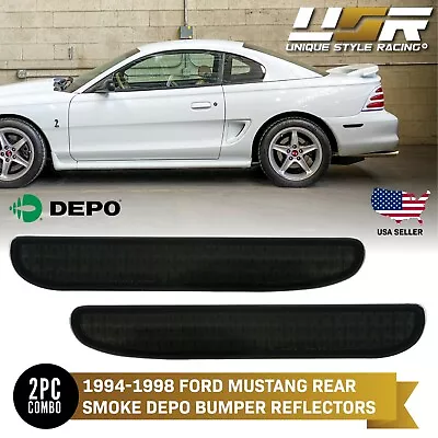 DEPO Smoke Rear Side Marker Reflectors FIT 94 95 96 97 98 Ford Mustang GT Cobra • $18.95