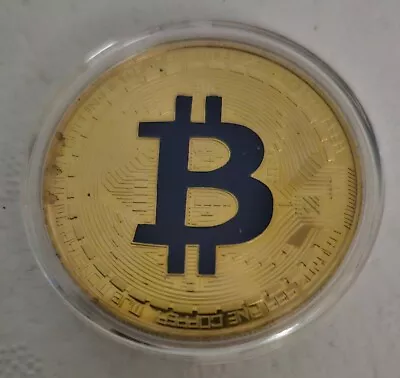 Gold Bitcoin Commemorative 2023 New Collectors Gold Plated Bit Coin • $1