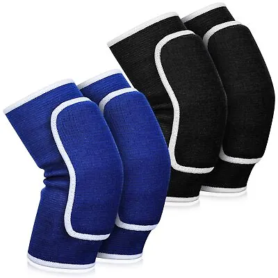 2 Pair Elbow Pads Volleyball Breathable Protective Support Gel Pad Elbow Brace A • $16.21