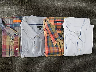 Lot Of 4 Men's Long Sleeve Button Shirts Size XXL • $15.26