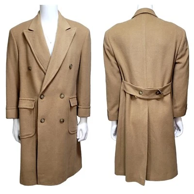 $791.99 • Buy Vintage Polo University Club Ralph Lauren 40S Camel Hair Overcoat Dbl Breasted