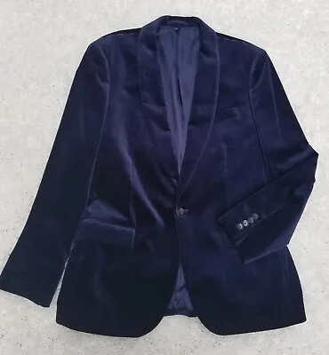 New J Crew Men's Ludlow Slim-Fit Shawl-Collar Tux Jacket Navy Velvet Blazer 36R • $159.99