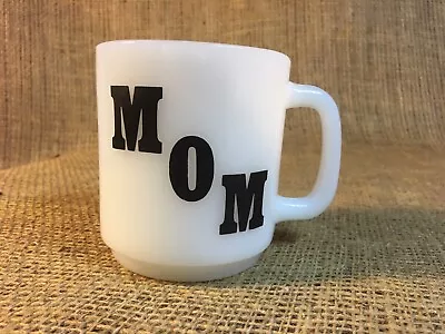 Vintage  MOM  Glasbake Milk Glass Mug Cup • $10