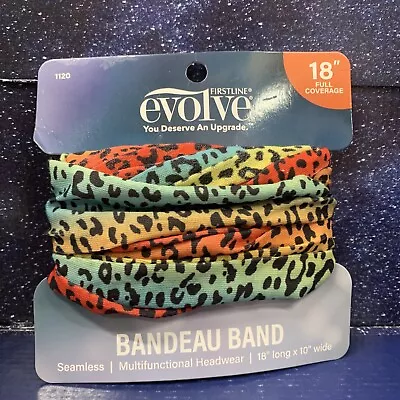 Firstline Evolve Wide Bandeau Band Multifunctional Headwear~Colorful~18”L X 10”W • $9.88