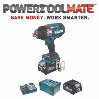 Makita TW001GD201 40V 2x2.5Ah 3/4in XGT Brushless Impact Wrench MAKPAC Kit • £529.99