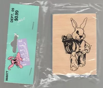 Vintage Easter Rubber Stamp Bunny Rabbit NEW Scrapbooking 2.75  X 2  MSI 1993 • $2.95