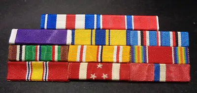 WWII Navy European And African Service Mounted 10 Ribbon Bar - WW2 • $29.75
